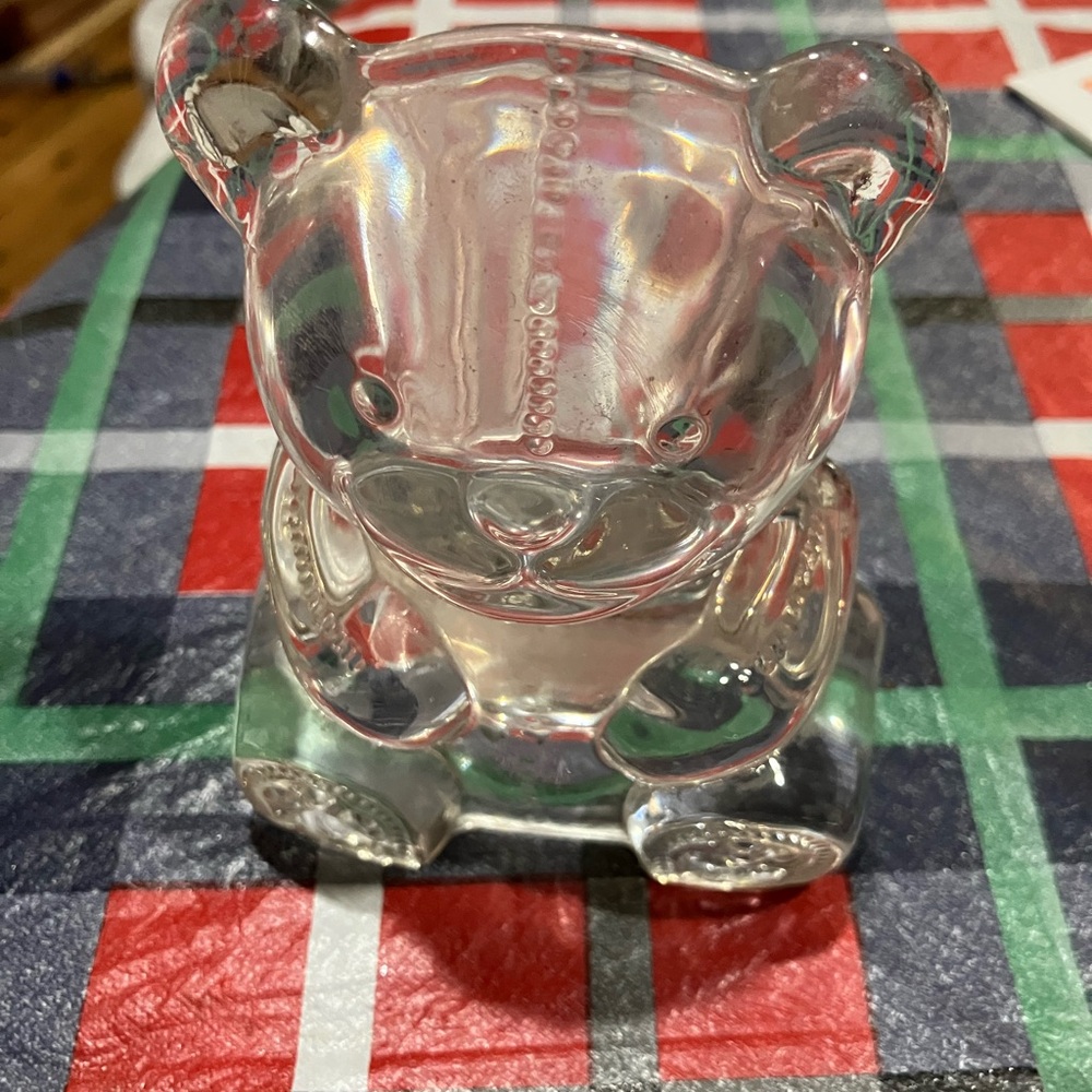 Clear Glass Bear Figurine